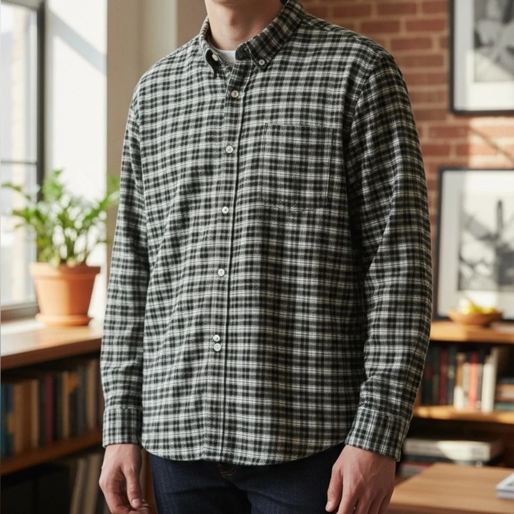 Denim & Supply Ralph Lauren Men's XXL Plaid Button Down Shirt 100% Cotton